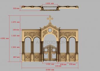 Iconostasis (IKN_0220) 3D model for CNC machine